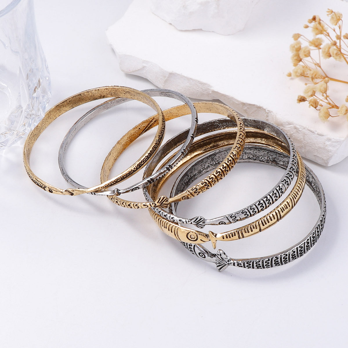 Matsya Bangle stack