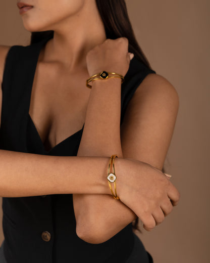 Modern evil eye bracelet