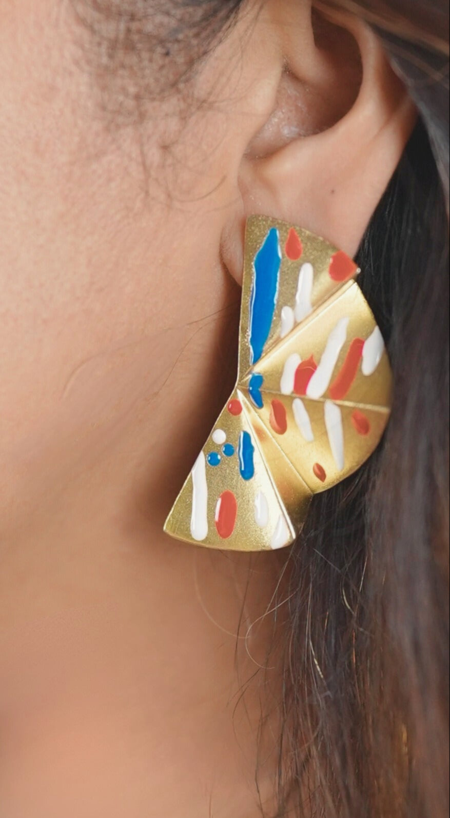 Canvas Whirl Earrings
