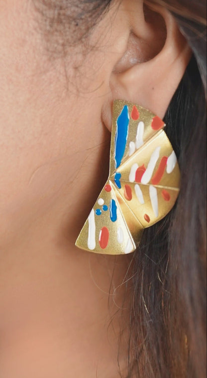 Canvas Whirl Earrings
