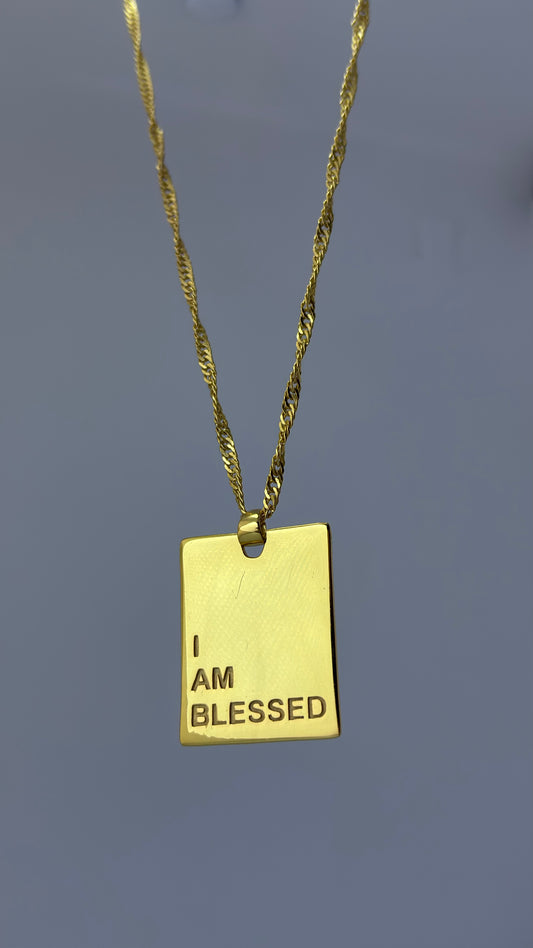 I am Blessed pendant