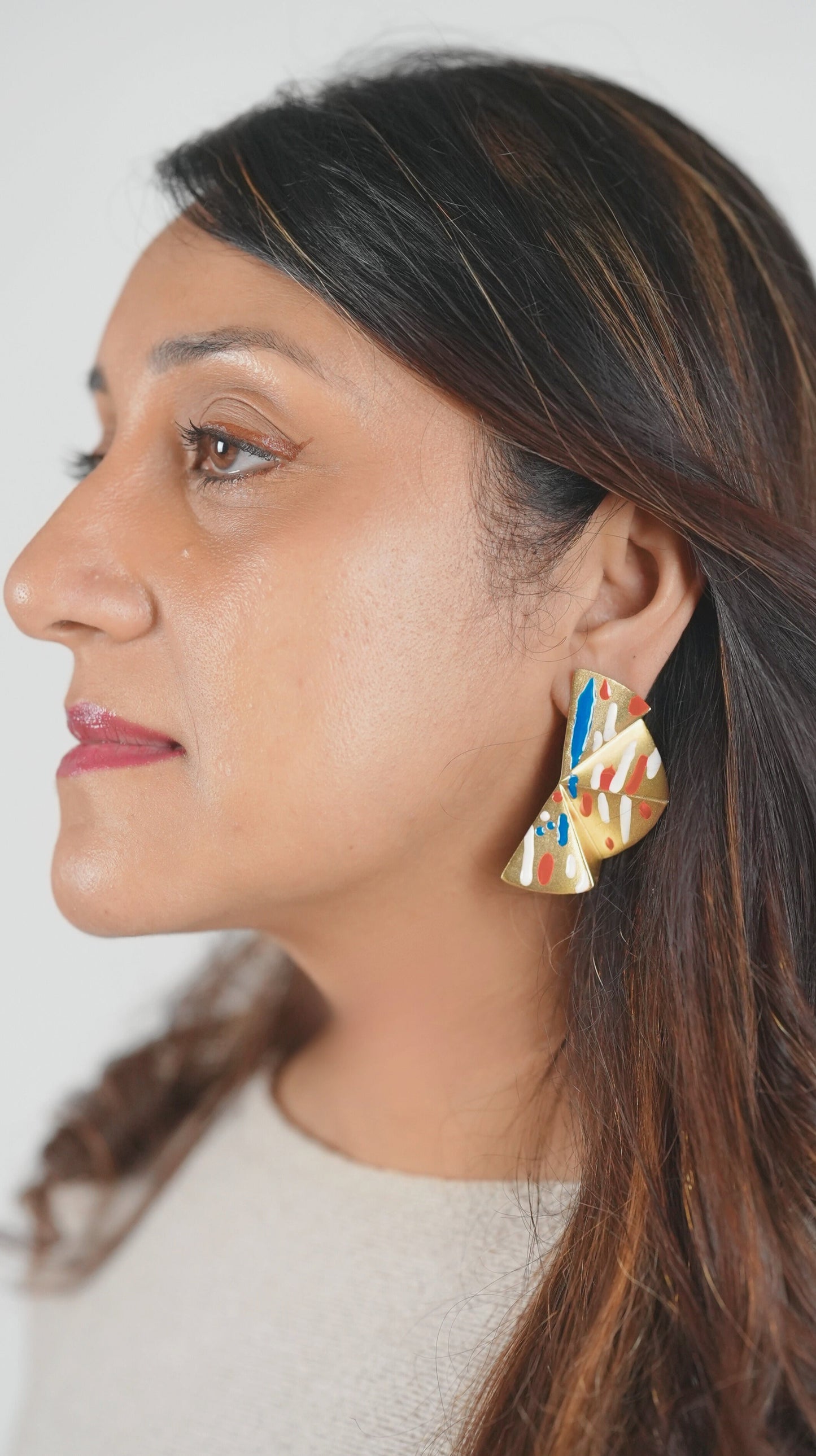 Canvas Whirl Earrings